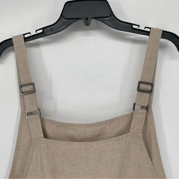 Eileen Fisher Cropped Organic Linen Overalls Size XL - Picture 6 of 9